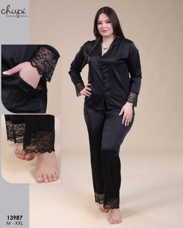 Elegant 2-Piece Satin Set – Luxurious & Comfortable 13987